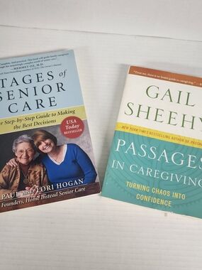 Pair of Senior Care Books - Stages of Senior Care and Passages in Caregiving